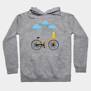 Cycling In Rain, Bicycle Hoodie